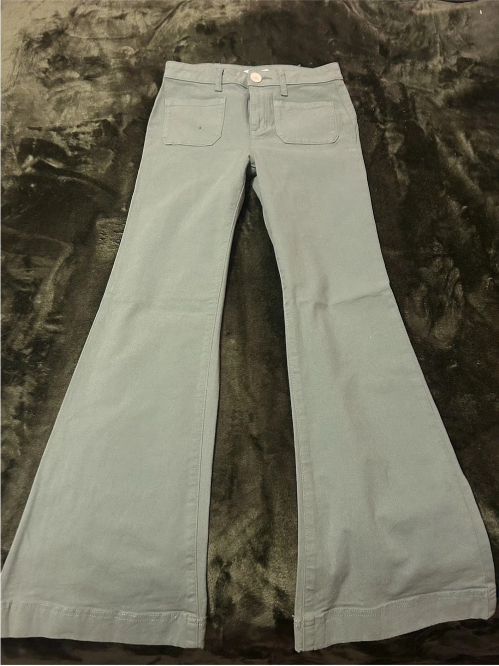 LC Lauren Conrad Flare Jeans in Slate Blue